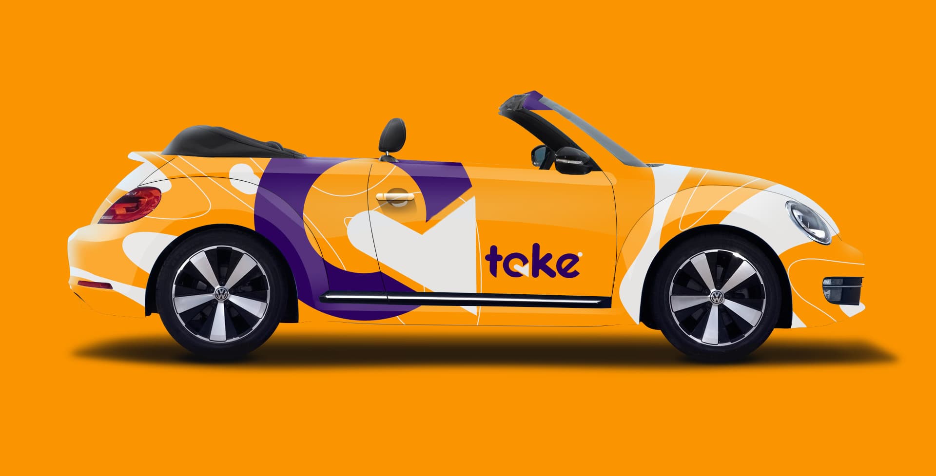 Take orange convertible