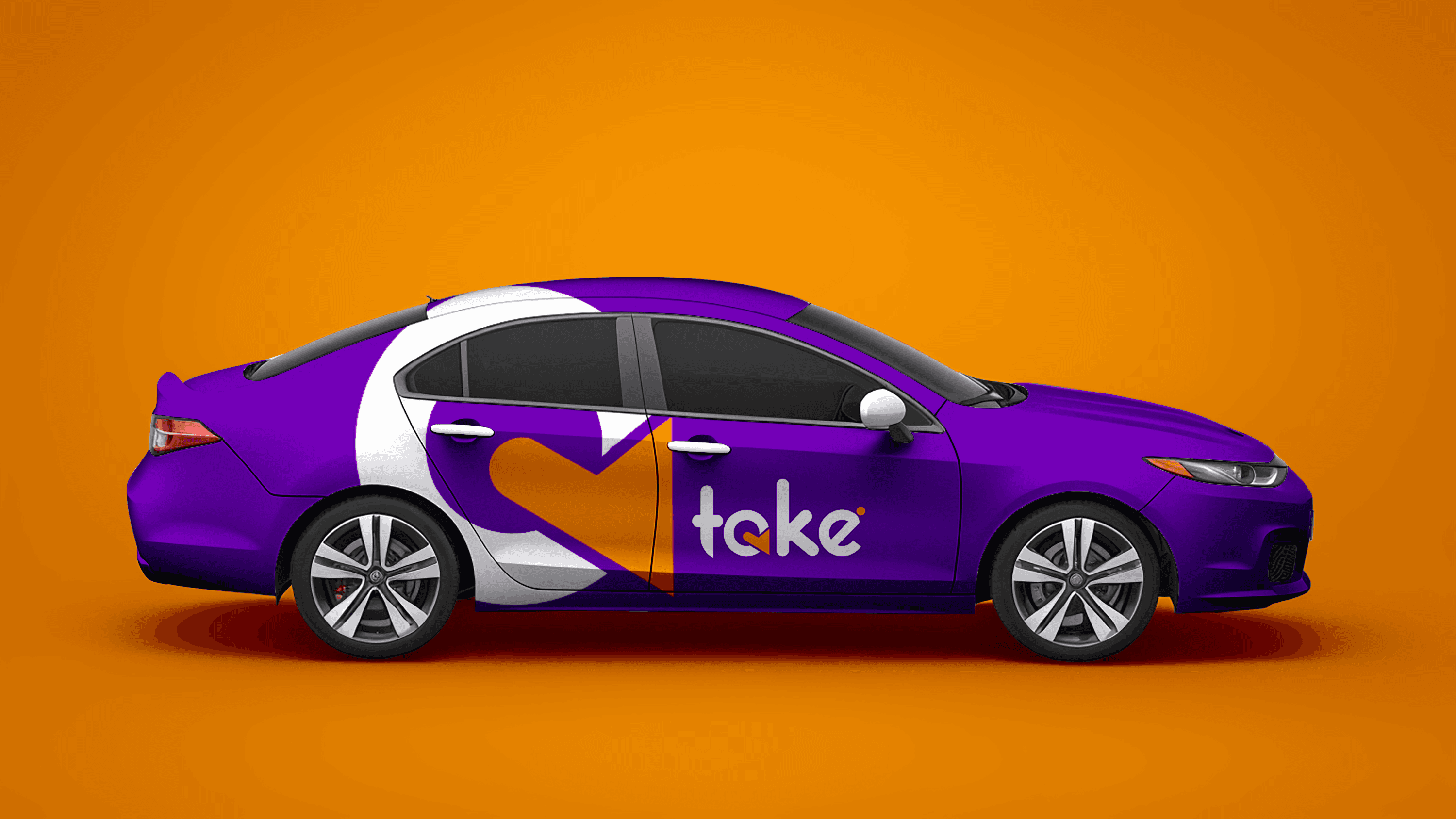 Take purple sedan