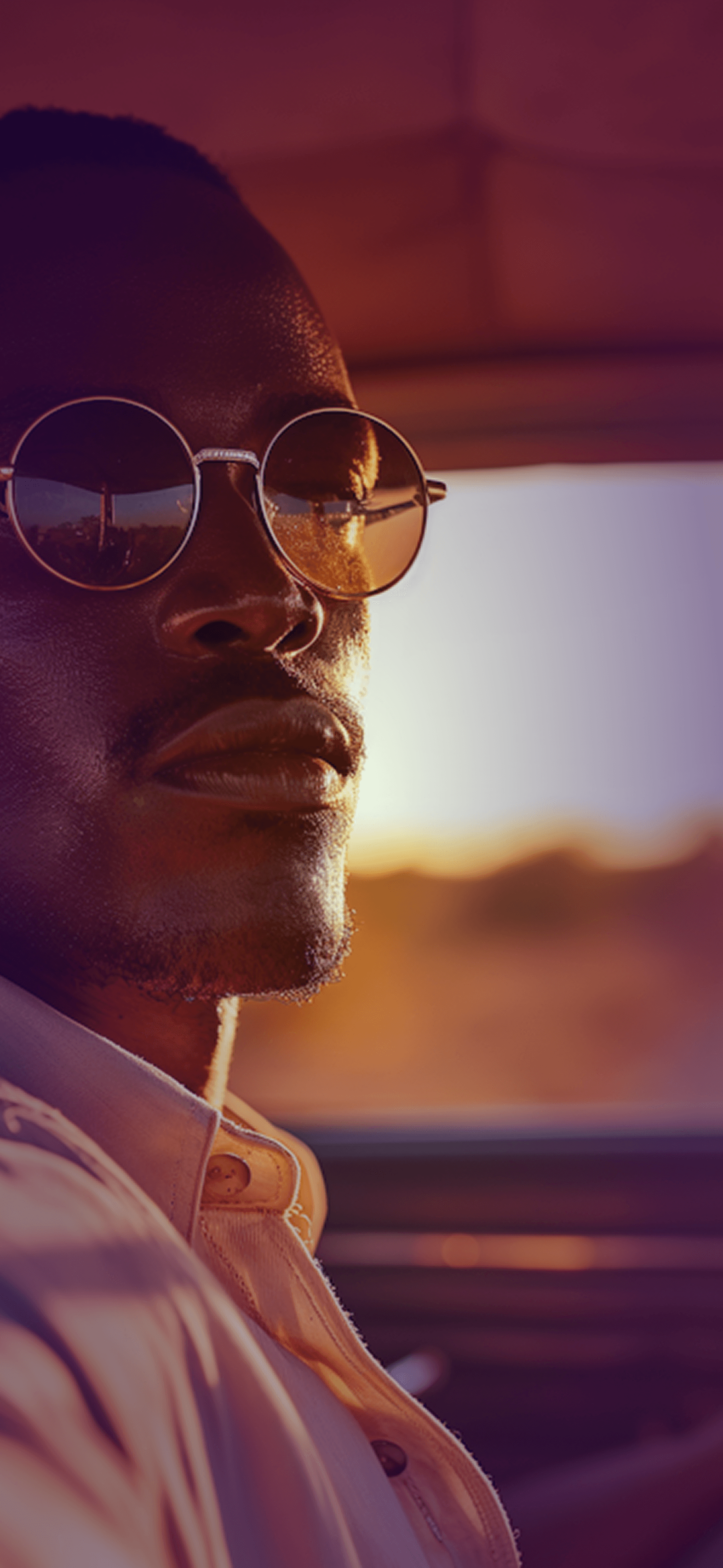 Professional Take driver in premium sunglasses